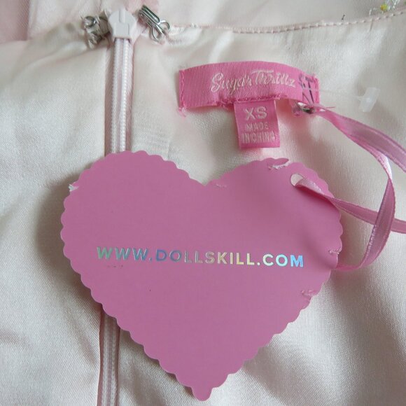 DOLLS KILL SUGAR THRILLZ Starlet Daze Babydoll Dress Floral Fairy Coquette NWT - Picture 16 of 16